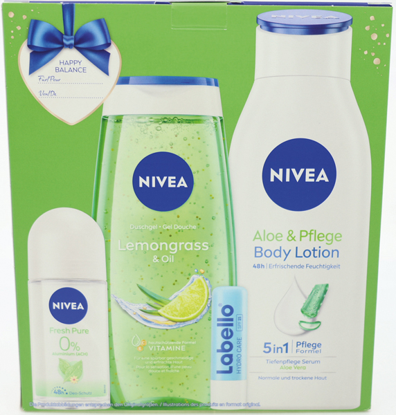 Nivea GP 'Happy Balance' Dusch 250ml+Labello