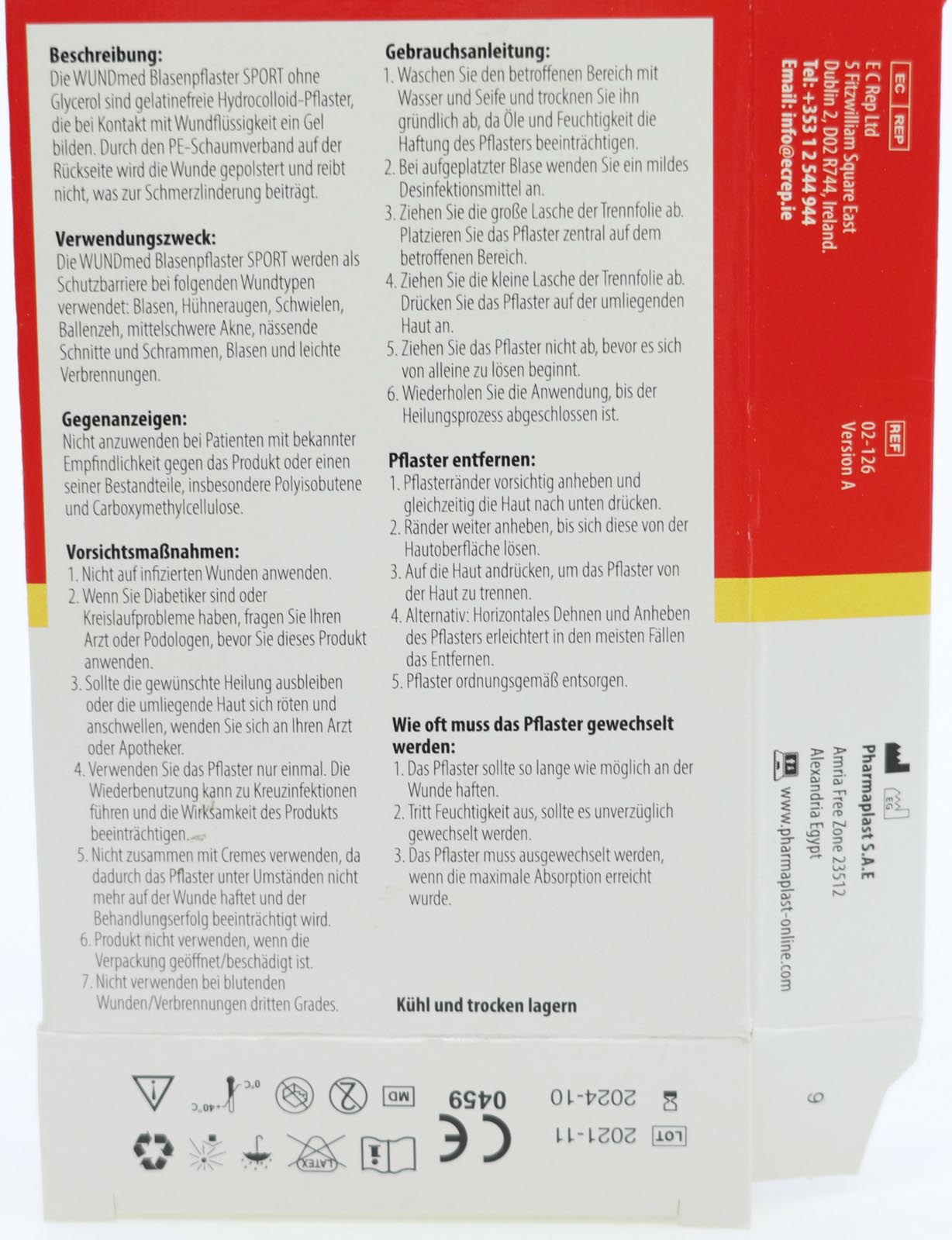 Wundverband Blasenpflaster Hydrocolloid 6Stk