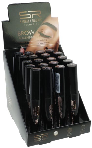 Kosm. Augenbrauen Gel 3fach sort. im Display