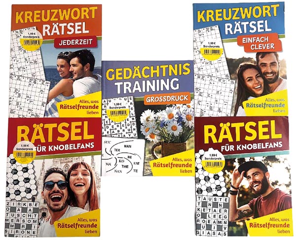 Rätsel sortiert im Karton, Sonderposten