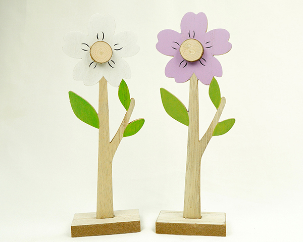 Flower XL made of wood on a wooden stand 18x6x3.5cm, 2