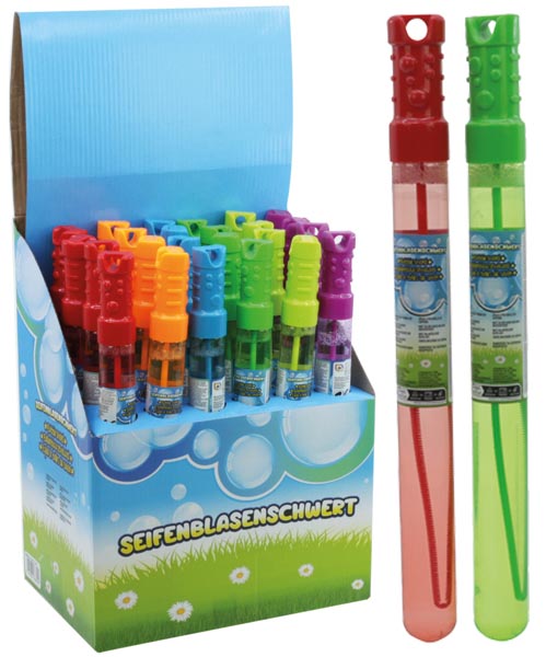 Seifenblasen Schwert 118ml 24er Displ. Fb.sort.