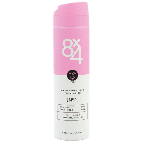 8x4 Deospray No.2 150ml Clear Rose