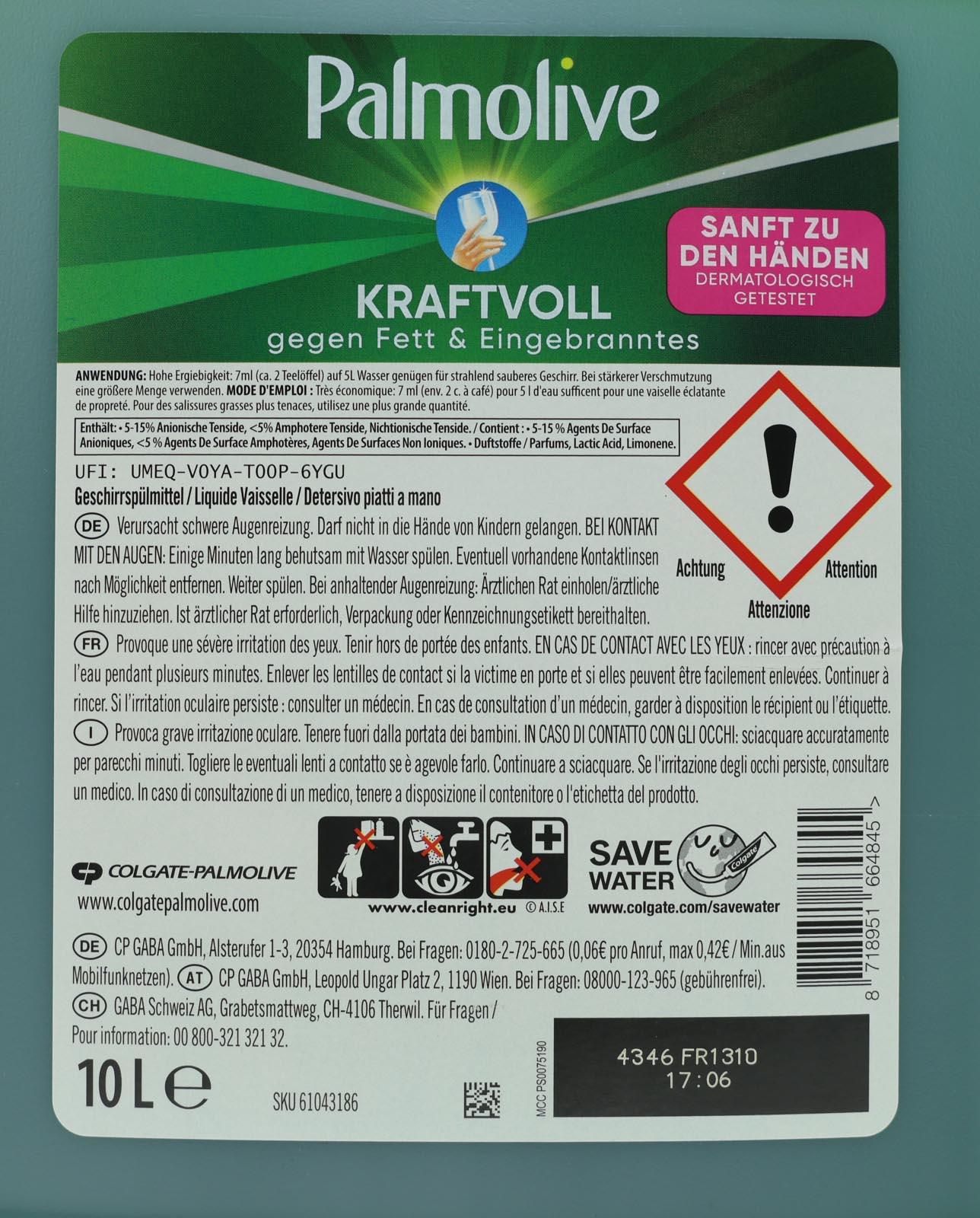 Palmolive Spülmittel 10 Liter Kanister Original