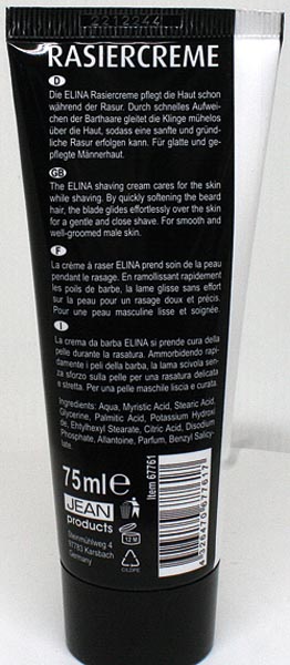 Crème à raser Elina tube 75ml