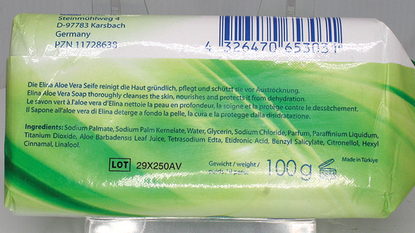 Seife Elina 100g Aloe Vera mit Glycerin