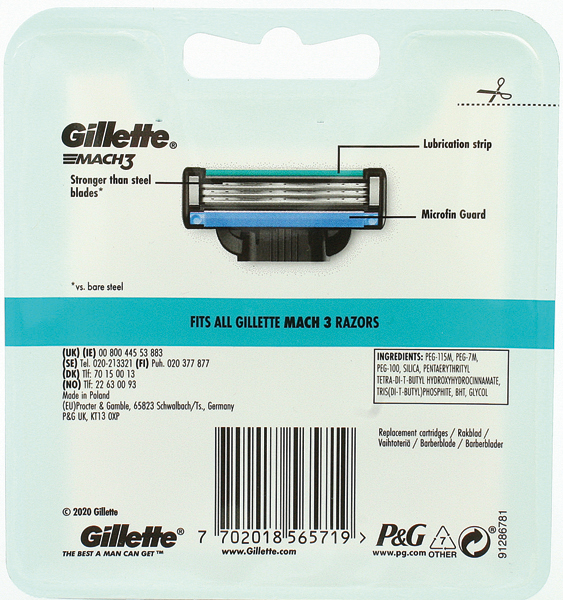 Gillette Mach3 12er lames