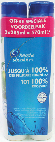 Head&Shoulders Shampoo 2x285ml Apple Fresh