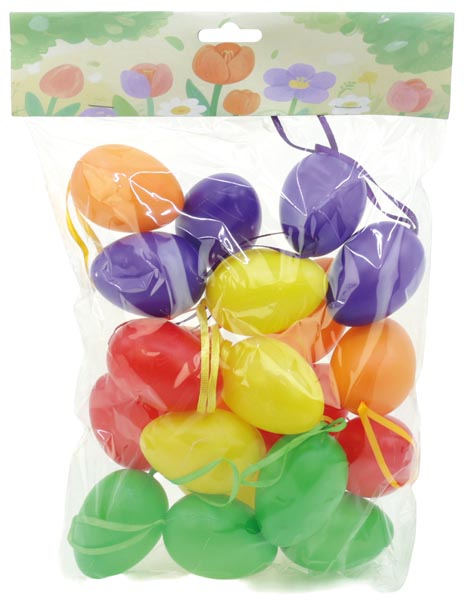 Easter eggs plastic set of 20 with hanger