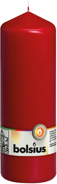 Pillar candle 200 mm x 68mm bordeaux