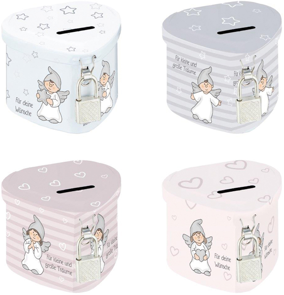 Heart money box guardian angel 4/s Material: metal, 4