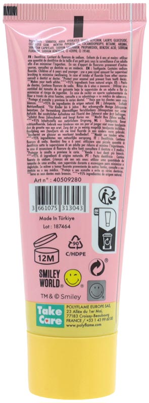 Dentifrice Smiley 50 ml, présentoir de 24 tubes