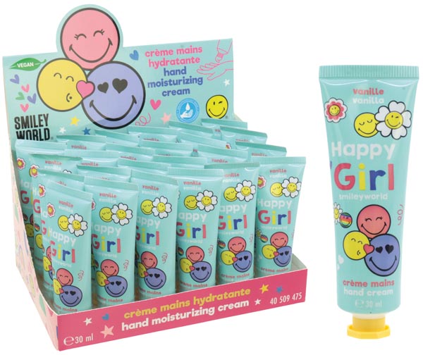 Smiley Handcreme Feuchtigkeit 30ml 24er Display