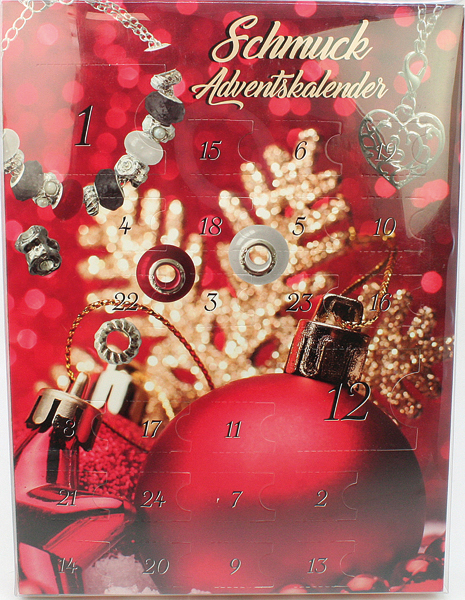 Calendrier de Noël bijoux XL, 3 modèles assortis, avec