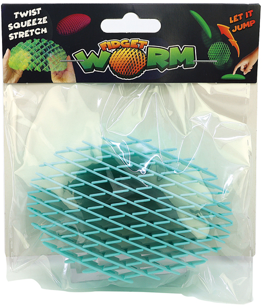 Trend item Fidget Worm, plain, 6/s, approx. 10cm,