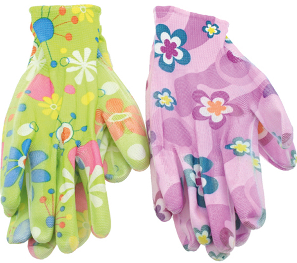 Garden Gloves Women Flower Polyester/PU One Size