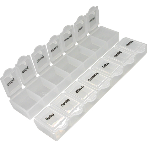 Pillen-/ Tablettenbox für 7 Tage 15x3x2cm