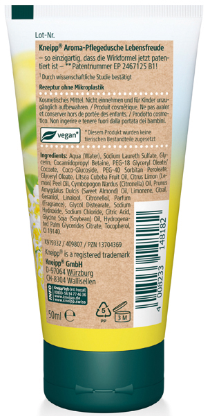 Kneipp douche 50ml Lebensfreude citron