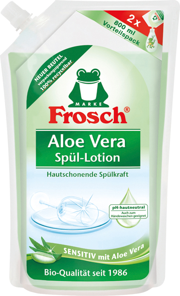 Frosch Dish Soap Refill Pack Aloe Vera 800ml