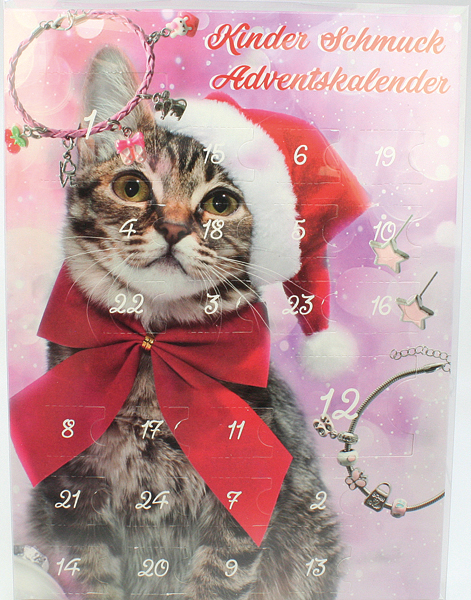 Schmuckweihnachtskalender XL, 2 Modelle sort. , mit Schmuck,