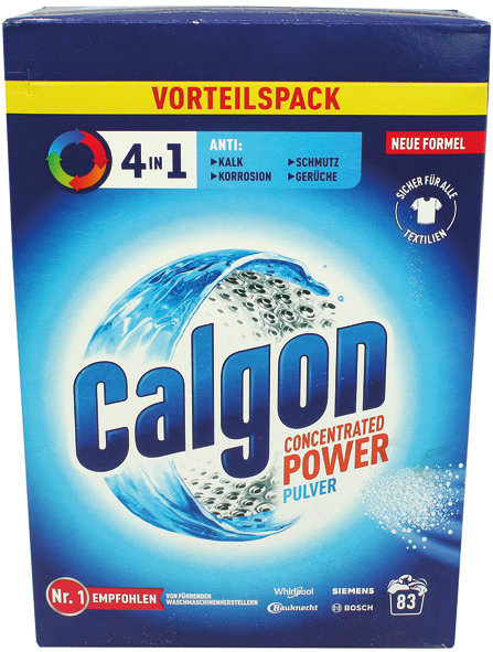 Calgon 4in1 powder 2075g water softener 2 phases