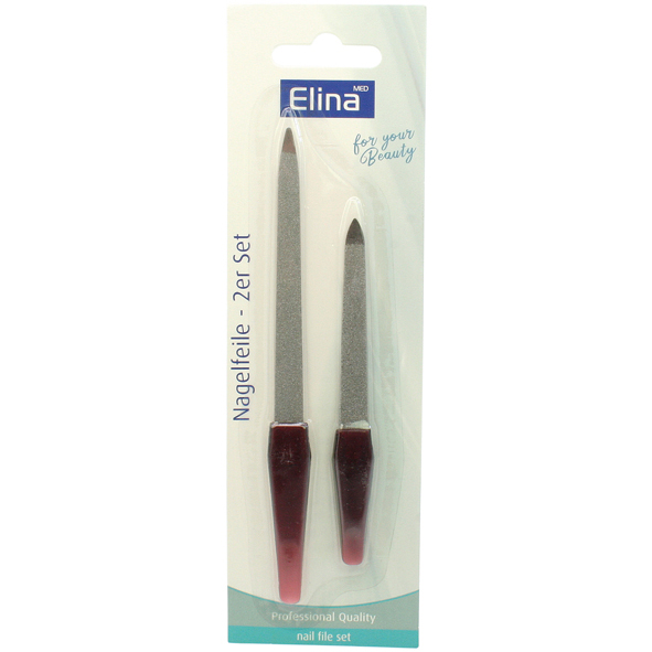 Nail File Saphire 2pcs Elina 17cm+13cm on card