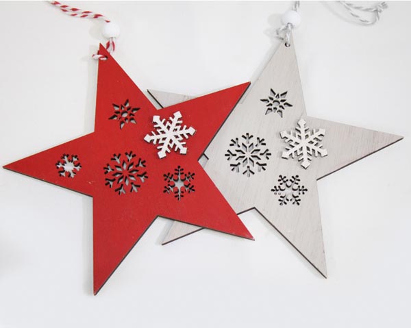XL Stern 16,5x16,5cm aus Holz