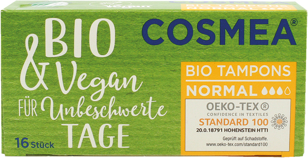 Cosmea Tampons Normal 16pcs Organic & Vegan