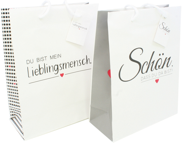 Sac cadeau A5 papier Lieblingsmensch