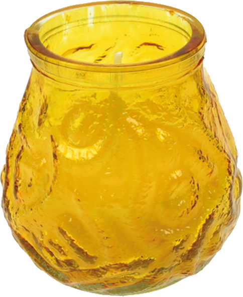 Bougeoir Citronella en verre 7x4,5cm