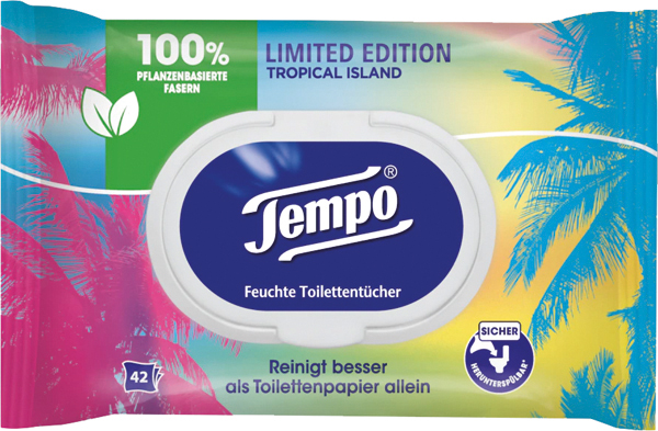 Tempo lingettes humides 42pcs, Édition limitée