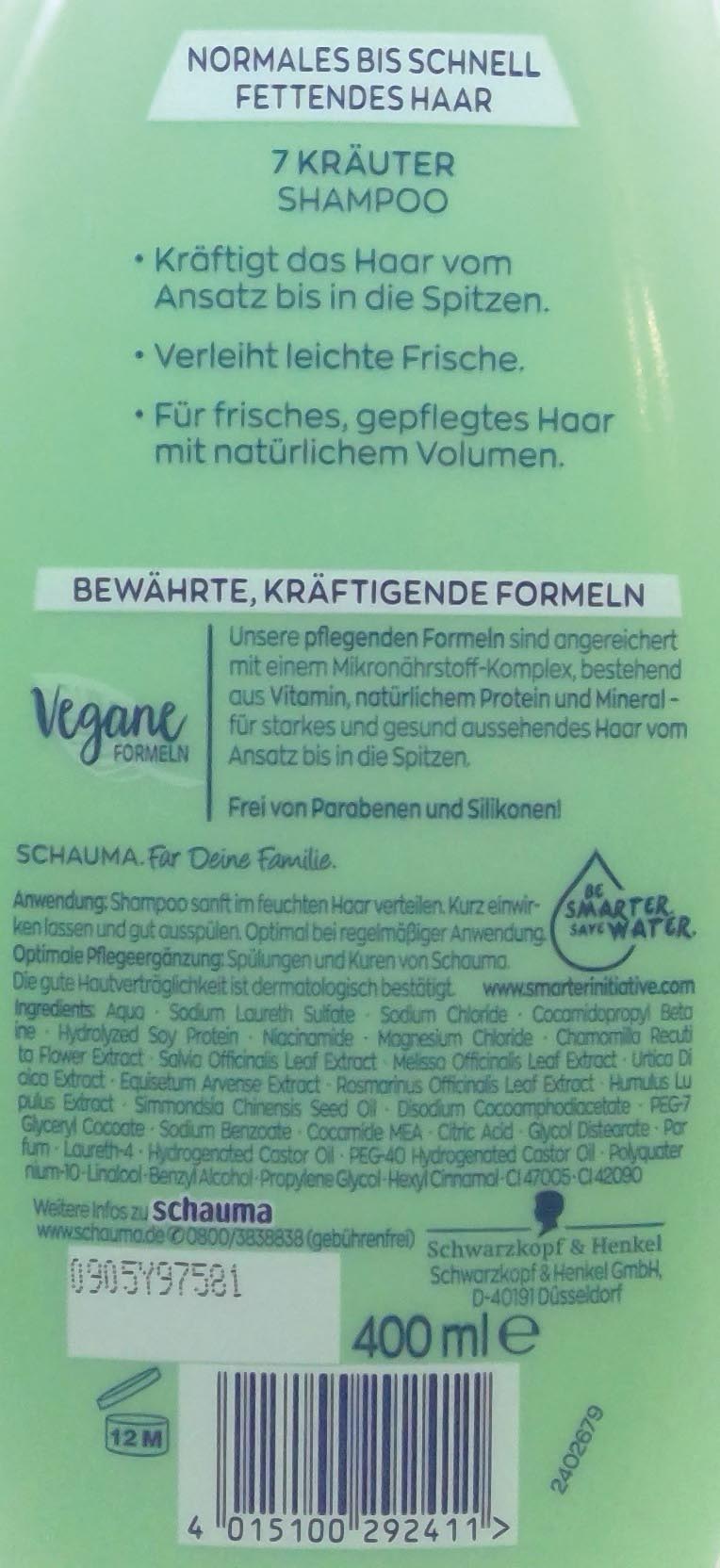 Schauma Shampoo 400ml 7 Herbs