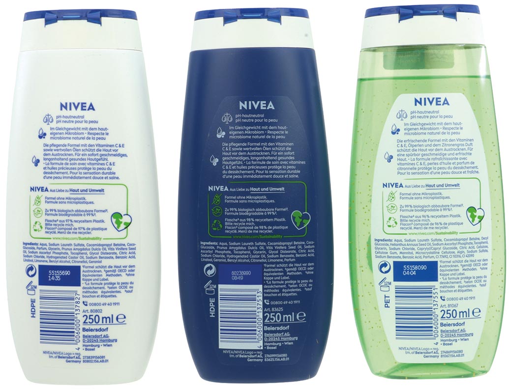 Nivea Shower 250ml 18's mixed carton