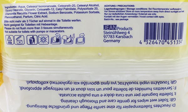 Wet Toilet Paper 72pcs Camille 18x12cm , 55gsm