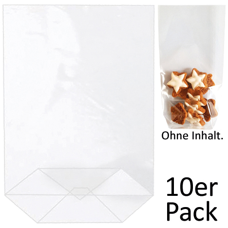 Gift Bag Cellophane 14.5x23.5cm 10pc Pack