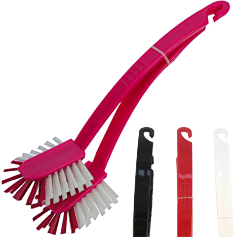 Dishwashing Brush 27cm 2pc Bristled in Trend Col.