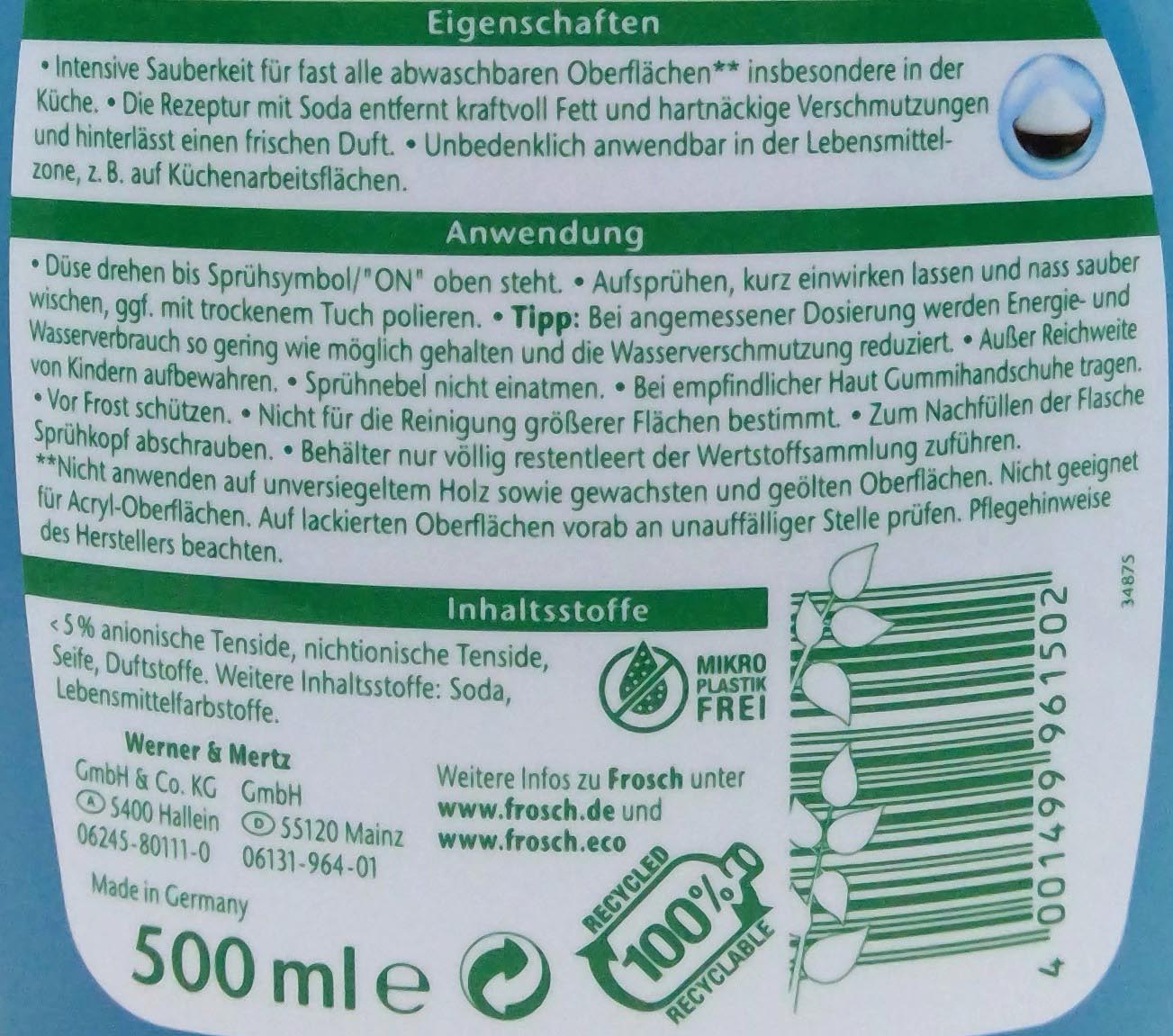 Frosch Soda Allzweckreiniger 500ml