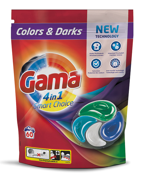 Gama Pods 4in1 60 charges de lavage Color