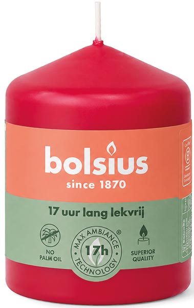 Stumpenkerze 80mm (H) x 58mm (DM), rot