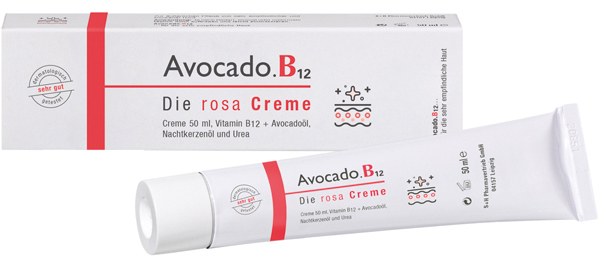 Avocado.B12 Die rosa Creme 50ml für die sehr empfindliche und trockene Haut