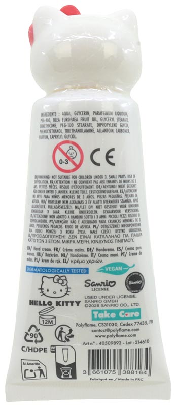 Crème pour les mains Hello Kitty 40 ml avec figurine 3D sur