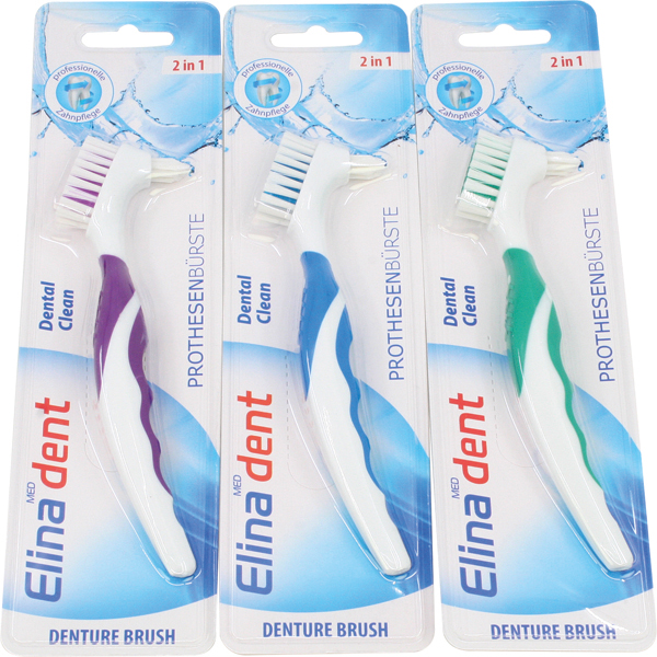 Toothbrush Elina 1er prosthesis brush, 16cm