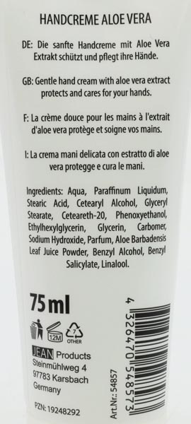 Marvita med hand cream 75ml Tube aloe vera