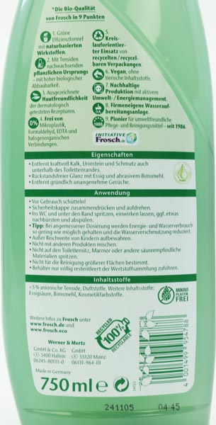 Frosch WC Essig Reiniger 750ml