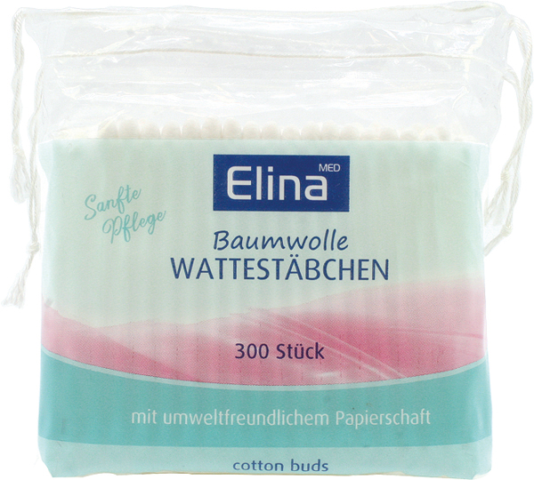 Cotton Swabs 300pcs Paper Elina Cotton in Bag