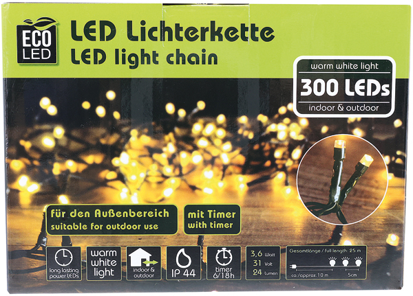 LED Lightchain 300 LED warmwhite outdoor (IP 44)