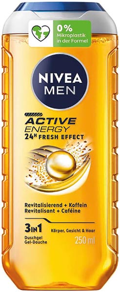 Nivea Dusch 250ml For Men Active Energy 3in1
