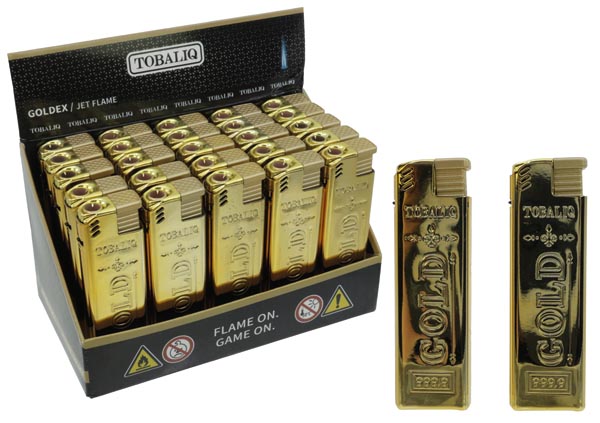 Briquet électrique. Distributeur Goldex à flamme