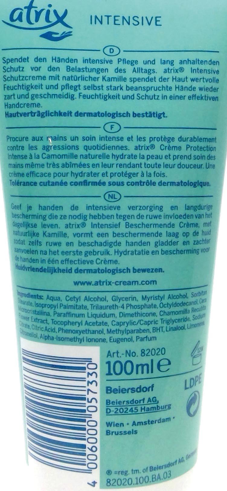 Atrix Protection Cream tube 100ml intensive