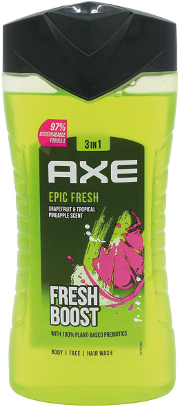 Gel douche Axe 250ml Epic Fresh